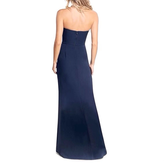 Dress The Population Kai Blue Split Front Gown With Straps Size XS - Picture 5 of 7